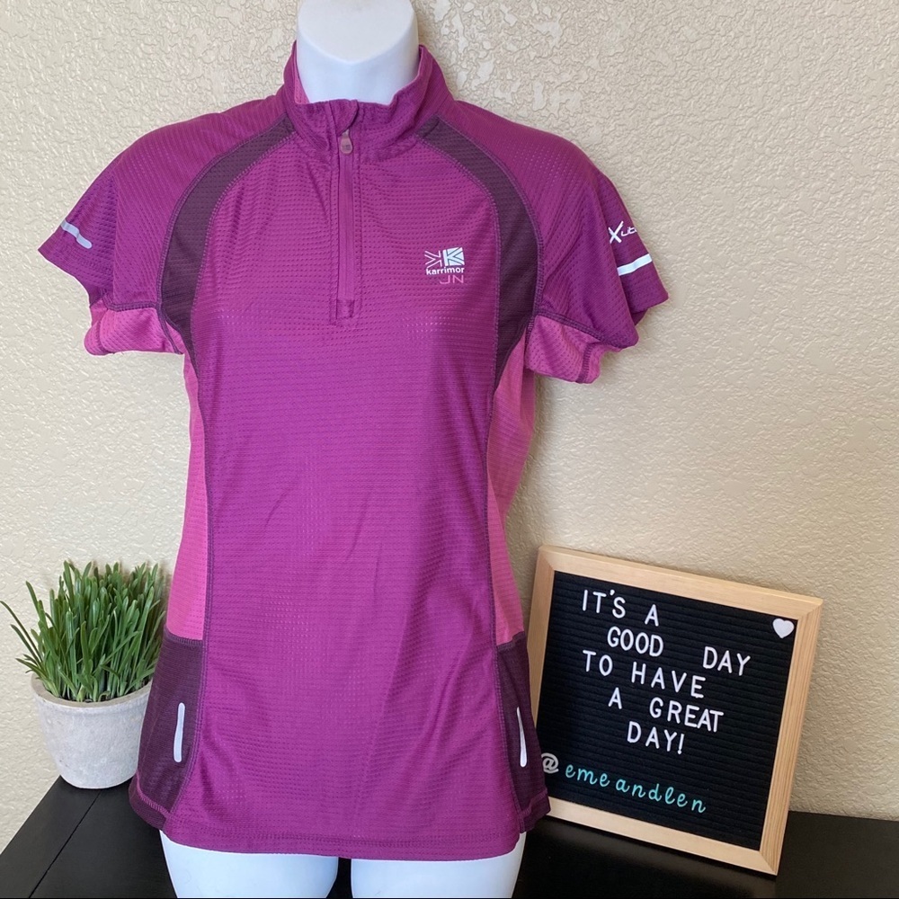 Karrimor Run quarter zip athletic shirt‎ purple 10
